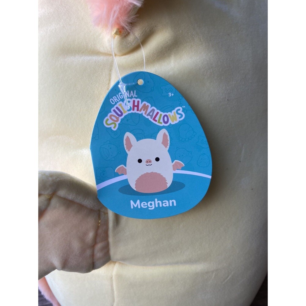Squishmallows Meghan the Cream Fruit Bat with Fuzzy Peach Tummy 16" NWT - Picture 2 of 2